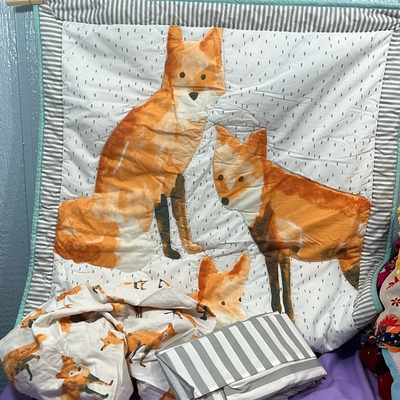 cloud island Other - Cloud island fox crib bedding set